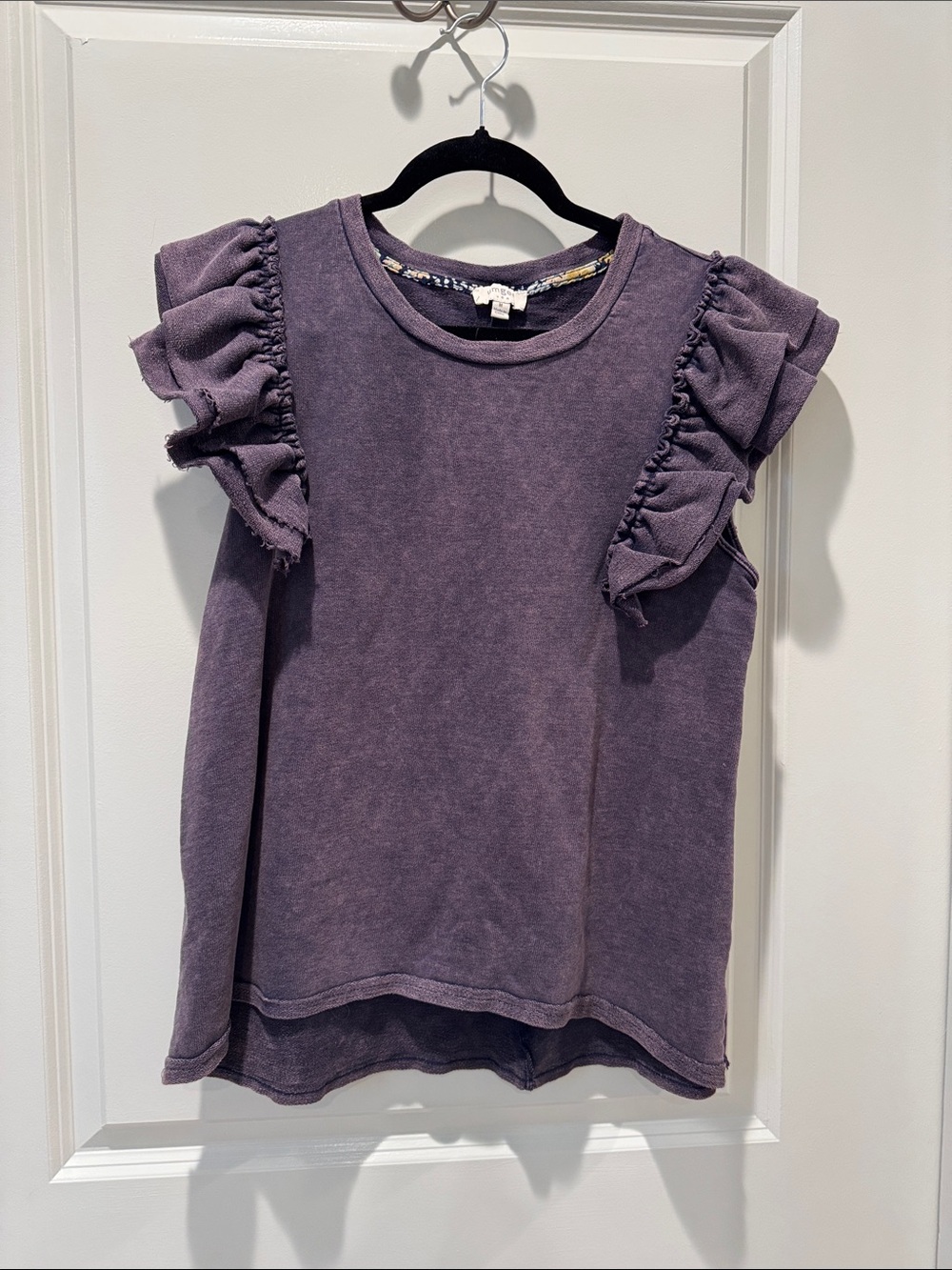 Umgee Lavender Ruffle Sleeve Women's Top